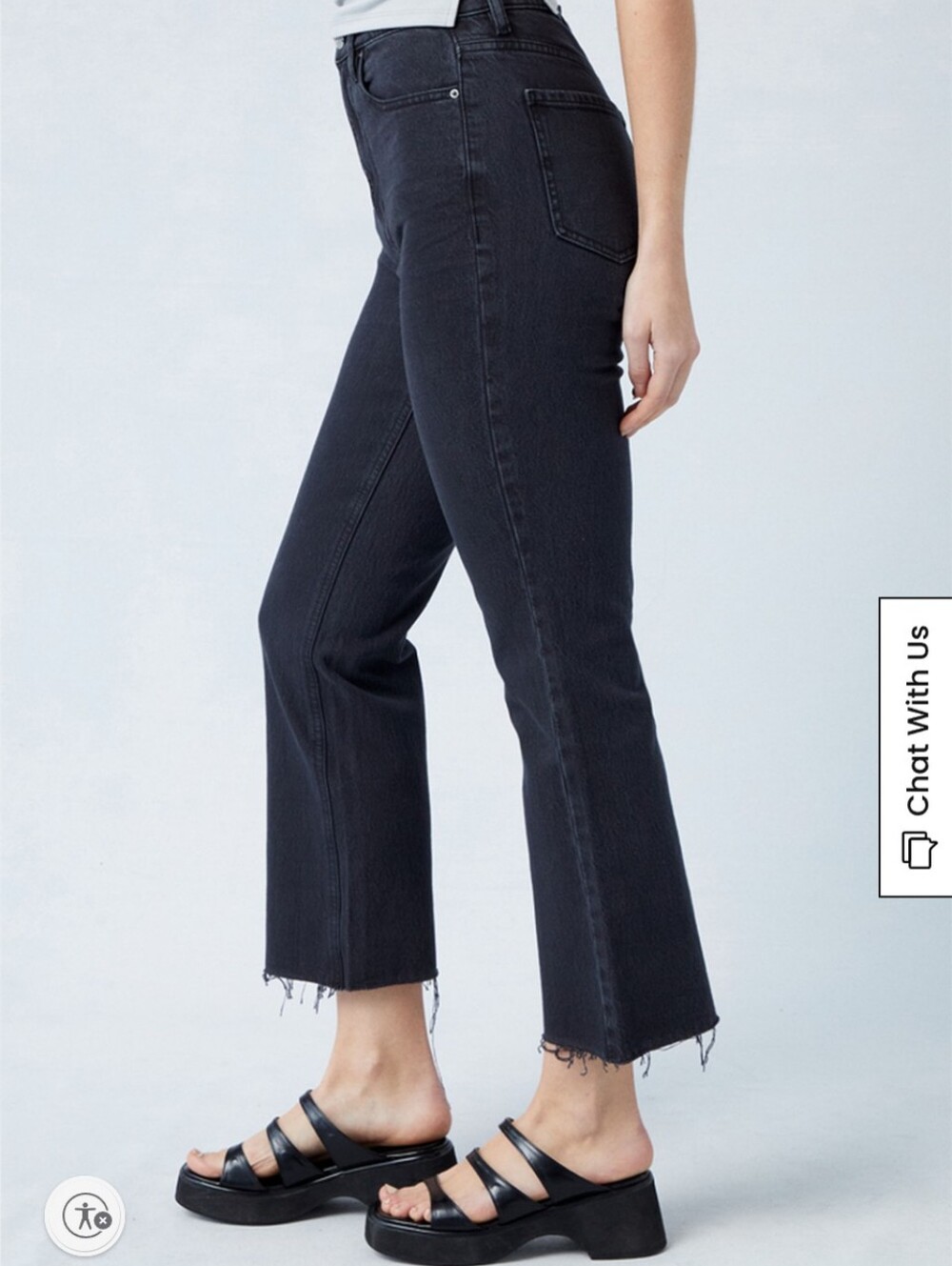 Pacsun Eco Stretch Black High Waisted Cropped Bootcut Jeans